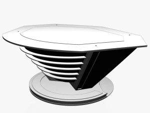 tv studio news desk 9 3D Model