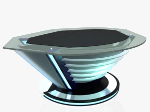 tv studio news desk 9 3D Model