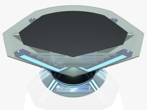 tv studio news desk 9 3D Model