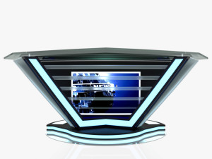 tv studio news desk 9 3D-Modell