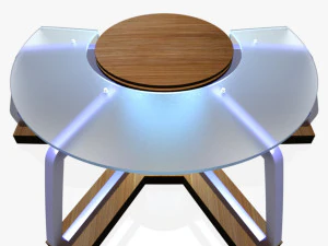 tv studio news desk 8 3D Model