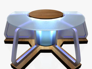 tv studio news desk 8 3D Model