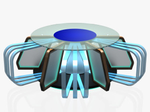 tv studio news desk 7 Model 3D