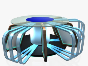 tv studio news desk 7 Model 3D
