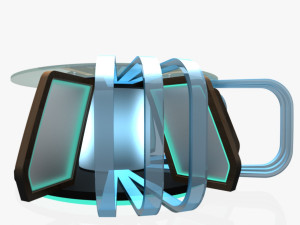 tv studio news desk 7 Model 3D