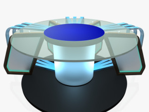 tv studio news desk 7 Model 3D