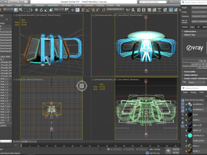 tv studio news desk 7 Model 3D