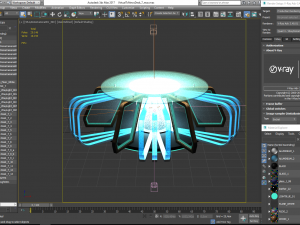 tv studio news desk 7 Model 3D
