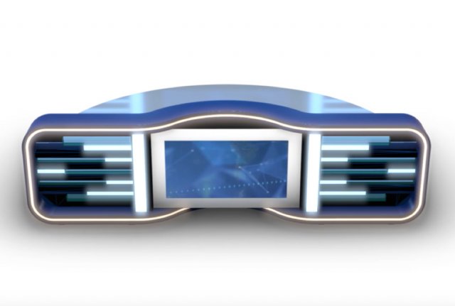 tv studio news desk 5 Model 3D .c4d .max .obj .3ds .fbx .stl .blend 