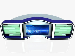 tv studio news desk 5 Model 3D
