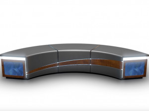 tv studio news desk 4 3D 모델