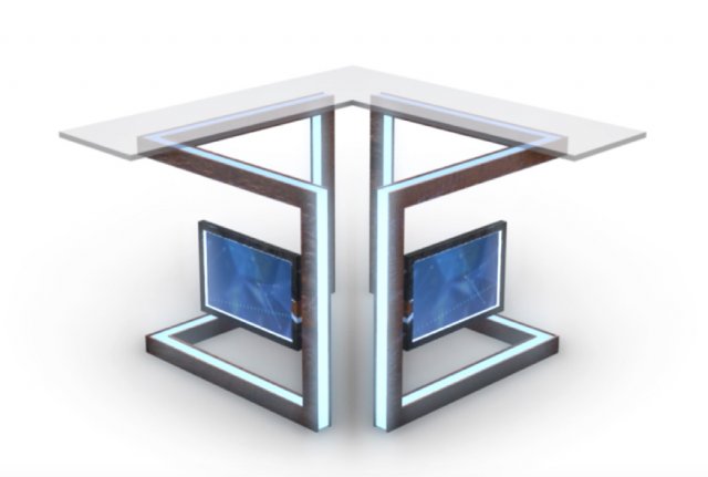 tv studio news desk 3 3D 모델 .c4d .max .obj .3ds .fbx .stl .blend 