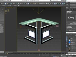 tv studio news desk 3 3D 모델