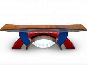 tv studio news desk 2 3D 모델