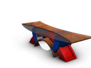 tv studio news desk 2 3D Model