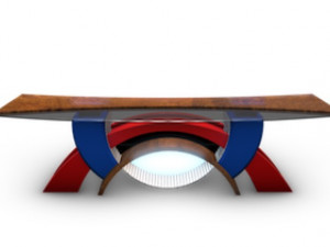 tv studio news desk 2 3D Model
