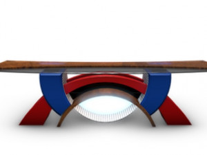 tv studio news desk 2 3D Model