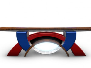 tv studio news desk 2 3D Model