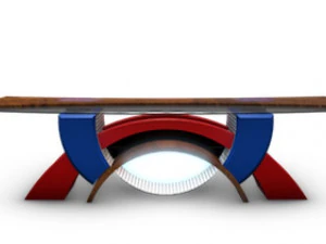 tv studio news desk 2 3D Model