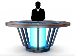 tv studio news desk 1 3D 모델
