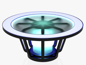 tv studio news desk 1 3D Model