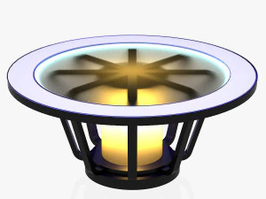tv studio news desk 1 3D Model