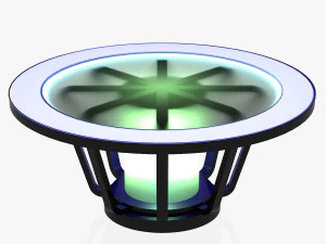 tv studio news desk 1 3D Model