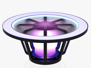 tv studio news desk 1 3D Model