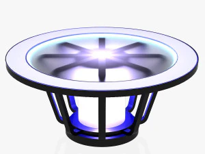 tv studio news desk 1 3D Model