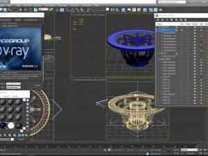tv studio news desk 1 3D Model