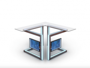 tv studio news desk collection 12 pieces 3D Model