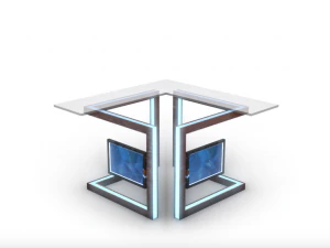 tv studio news desk collection 12 pieces 3D Model
