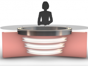 tv studio news desk collection 12 pieces 3D Model