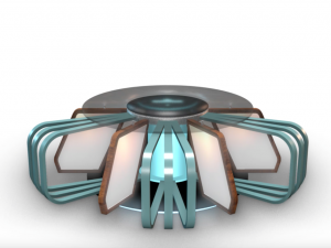 tv studio news desk collection 12 pieces 3D Model