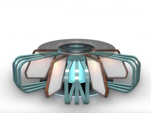 tv studio news desk collection 12 pieces 3D Model