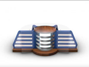 tv studio news desk collection 12 pieces 3D Model