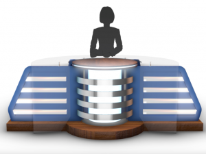 tv studio news desk collection 12 pieces 3D Model