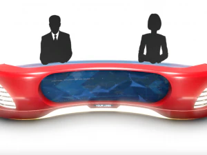 tv studio news desk collection 12 pieces 3D Model