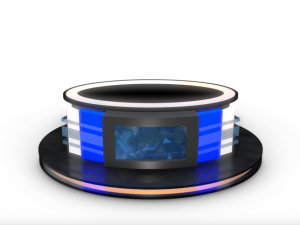 tv studio news desk collection 12 pieces 3D Model