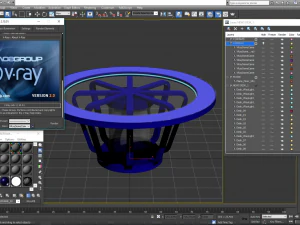 tv studio news desk collection 12 pieces 3D Model