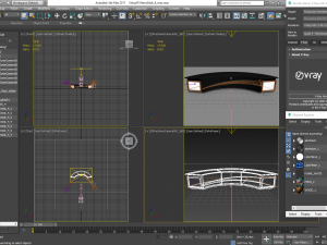 tv studio news desk collection 12 pieces 3D Model