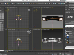 tv studio news desk collection 12 pieces 3D Model
