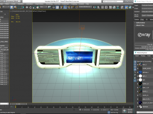 tv studio news desk collection 12 pieces 3D Model