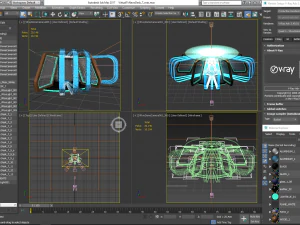 tv studio news desk collection 12 pieces 3D Model
