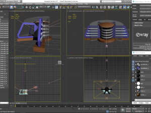 tv studio news desk collection 12 pieces 3D Model