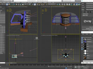 tv studio news desk collection 12 pieces 3D Model