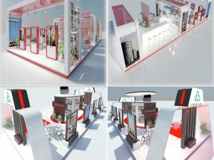 exhibition stands collection 4 3D 모델