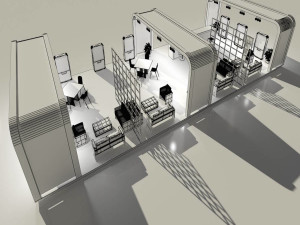 exhibition stands collection 4 3D Model