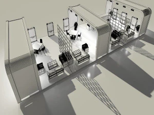 exhibition stands collection 4 3D Model