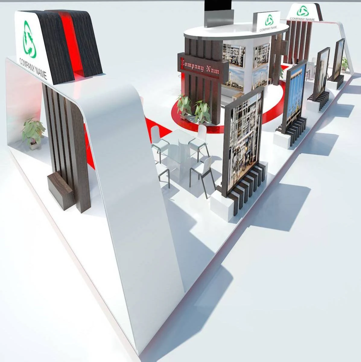 exhibition stand 32 3D Model .c4d .max .obj .3ds .fbx .stl .blend 